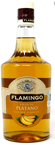 Licor platano   / botella, 1 uni., 1000 ml = (33.81 oz.  ) / Flamingo,