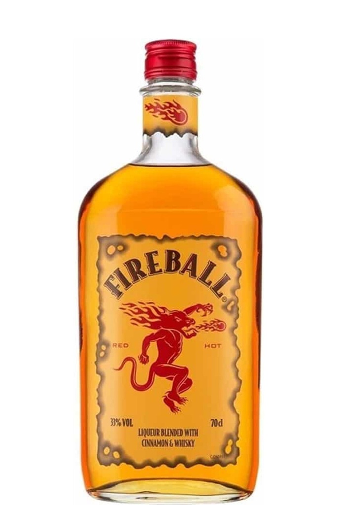 Whisky canela   / botella, 1 uni., 750 ml = (25.36 oz.  ) / Fireball,