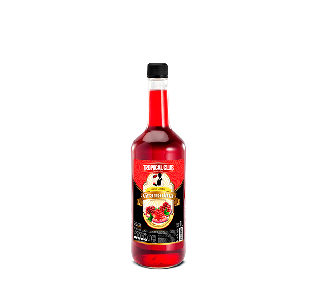 Jarabe granadina   / botella, 1 uni., 1000 ml = (33.81 oz.) / Tropical club,