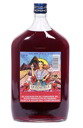 Licor rosa de jamaica / botella, 1 uni., 125 ml = (4.22 oz) / Quetzalteca