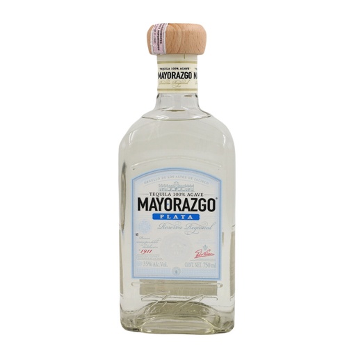 Tequila plata / botella, 1 uni., 750 ml = (25.36 oz. ) / Mayorazgo,