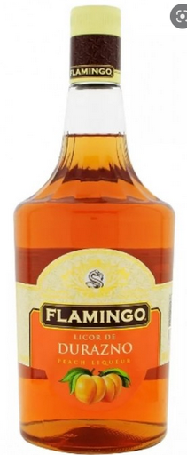 Licor durazno / botella, 1 uni., 1000 ml = (33.81 oz) / Flamingo