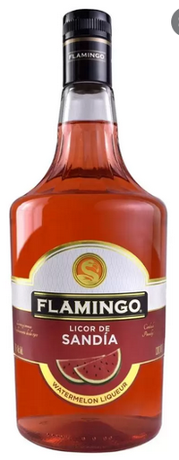 Licor sandía / botella, 1 uni., 1000 ml = (33.81 oz) / Flamingo