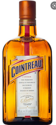 Licor triple sec / botella, 1 uni., 750 ml = (25.36 oz.  ) / Cointreau