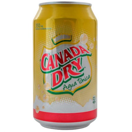 Agua tonica   / lata, 1 uni., 350 ml = (12 oz.  ) / Canada dry,
