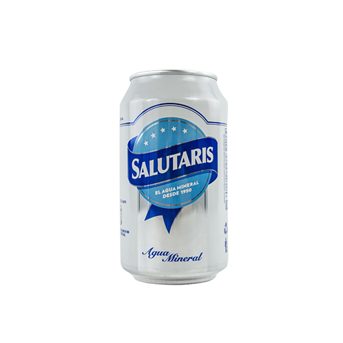 Agua mineral  / lata, 1 uni., 355 ml = (11.32 oz) / Salutaris