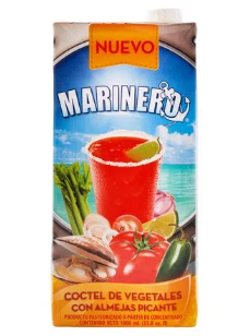 Coctel de vegetales con almeja  / Caja, 1 uni., litro = (1 uds  ) / Marinero,