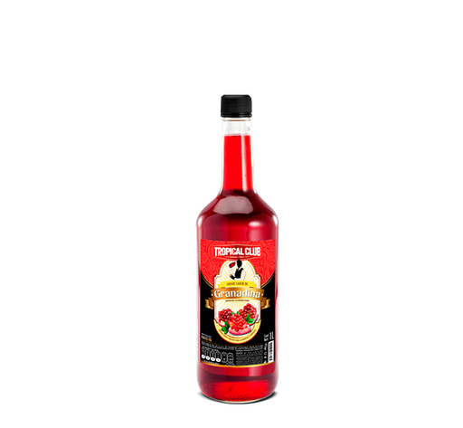 Jarabe granadina   / botella, 1 uni., 1000 ml = (33.81 oz.) / Tropical club,