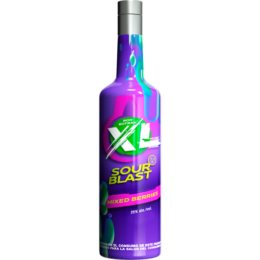 Ron, sour blast mixed berries / botella, 750 ml. (25.36 oz.) > XL