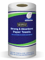 Toallas de papel resistente y absorventes  / Rollo, 1 uni., 8 unidades = (1 udm ) / Member's Selection,